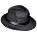 Black Dura-Form Vel-Felt Fedora Hat