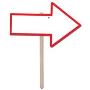 Blank Arrow Yard Sign