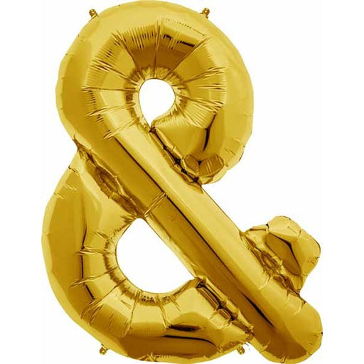 34-Inch Gold Ampersand Symbol Balloon