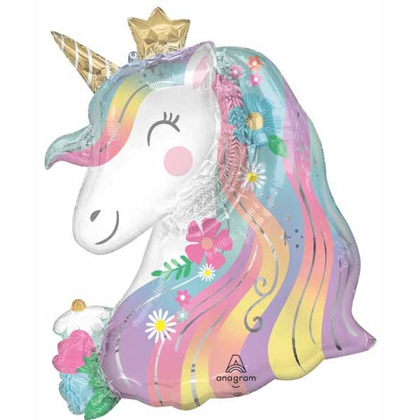 Whimsical Unicorn 29" Shaped Foil Balloon