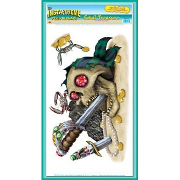 Pirate Skull Peel 'N Place Decoration