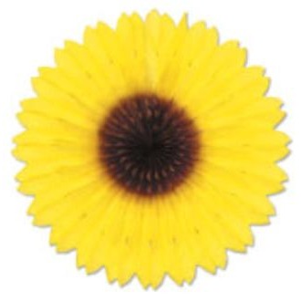 18-Inch Sunflower Tissue Fan