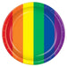 Rainbow 9-Inch Party Plates, 8 Count