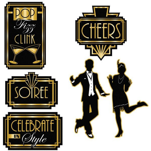Great '20s Party Cutouts, 6 Count