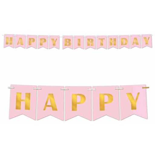 Foil Happy Birthday Streamer, 6 Inches x 12 Feet