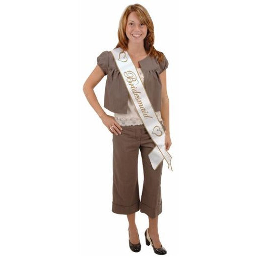 Écharpe en satin pour demoiselle d'honneur, 1 unité