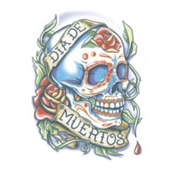 DAY OF THE DEAD TEMP TATTOO - LA ROSA