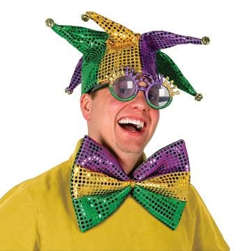Jumbo Mardi Gras Glitz & Gleam Bow Tie