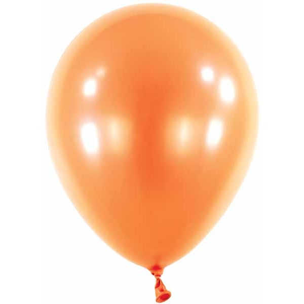 Anagram 5 Inch Pearl Orange Latex Balloons, 100 Count