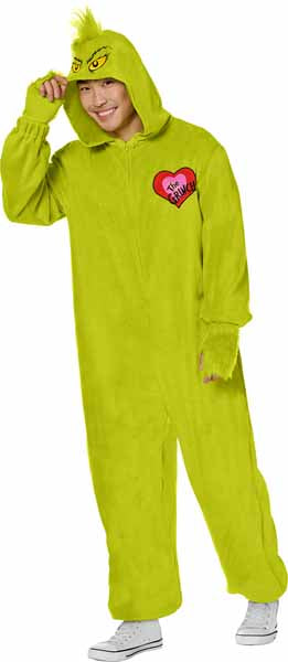 The Grinch Adult Jumpsuit Costume, XL