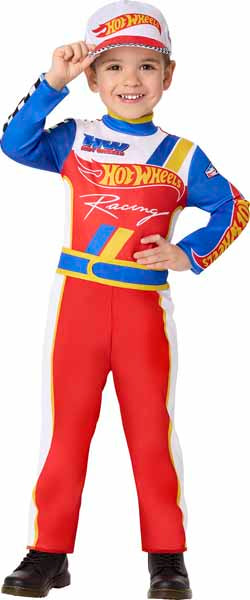 Costume de pilote Hot Wheels pour tout-petit, taille 3T-4T