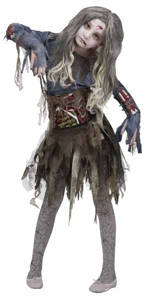 Zombie Child Costume, Large 12/14