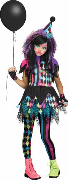 Twisted Circus Clown Child Costume, XL 14-16