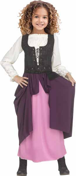 Renaissance Maiden Child Costume, Size 12/14