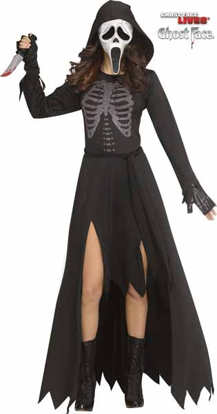 Skele-Stone Ghost Face Adult Costume, Medium 8/10