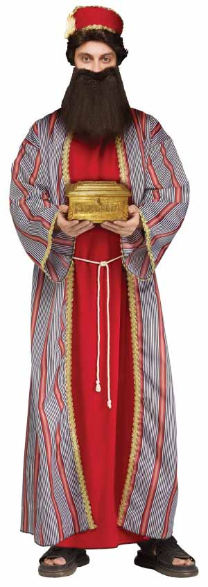 Red Wise Man Adult Costume with Hat and Belt