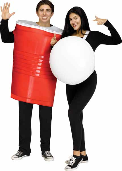 Beer Pong Couples Costume, One Size