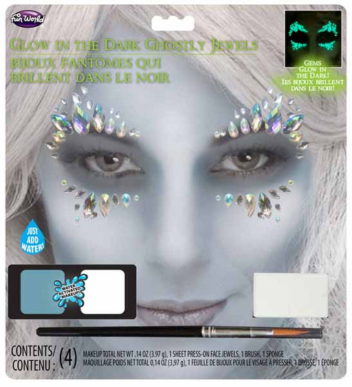 Bijoux de visage phosphorescents fantomatiques