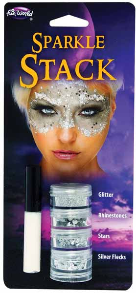 Silver Sparkle Stack Makeup Decoration Kit