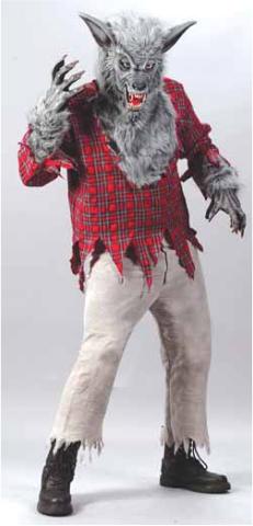 Brown Werewolf Adult Costume with Mask and Gloves