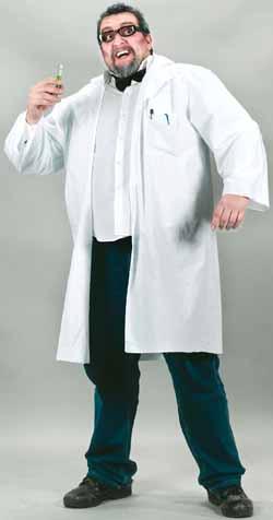 Plus Size Mad Scientist Costume White Lab Coat