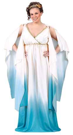 Greek Goddess Plus Size Costume with Ombre Gown
