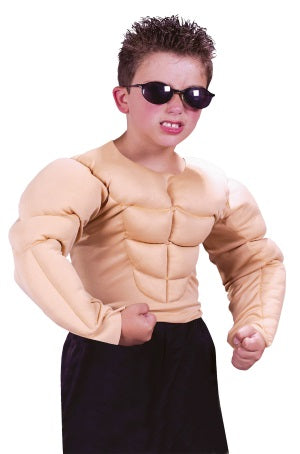 Children's Padded Muscle Costume Shirt, Small 4-6