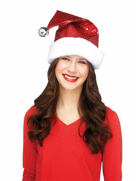 Adult Disco Sequin Santa Hat