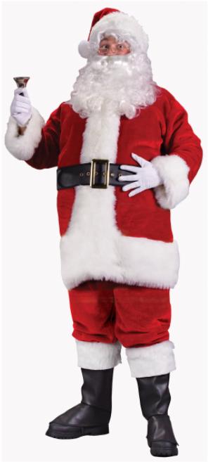 Regency Plush Red Santa Suit, Adult Standard (40-48)