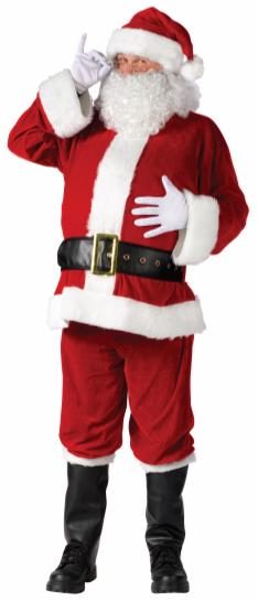 Velour Santa Suit Costume, Adult Plus Size XL 50-54