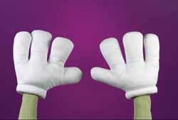 Large Cartoon Hands Costume Accessory, 23 Inches