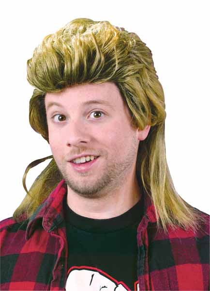 Blonde Mullet Costume Wig