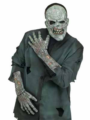 Rotted Zombie 3D Elbow-Length Costume Gloves
