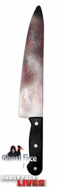 Ghost Face Bloody Butcher Knife Costume Prop, 15 Inch