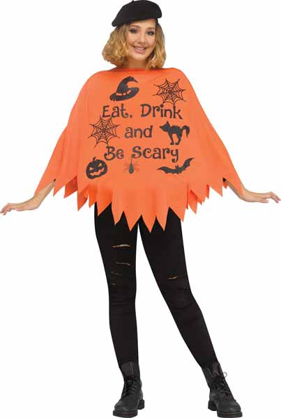 PONCHO PARTY PUMPKIN ONE SIZE 4/14