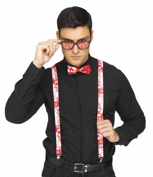 Bretelles de costume d'Halloween effrayantes ensanglantées