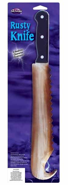 15-Inch Rusty-Look Skinner Knife Costume Prop