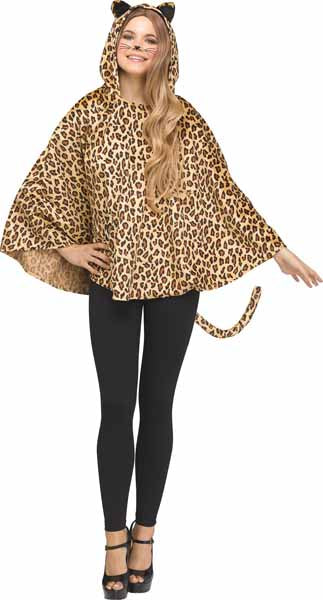 Leopard Hooded Costume Poncho