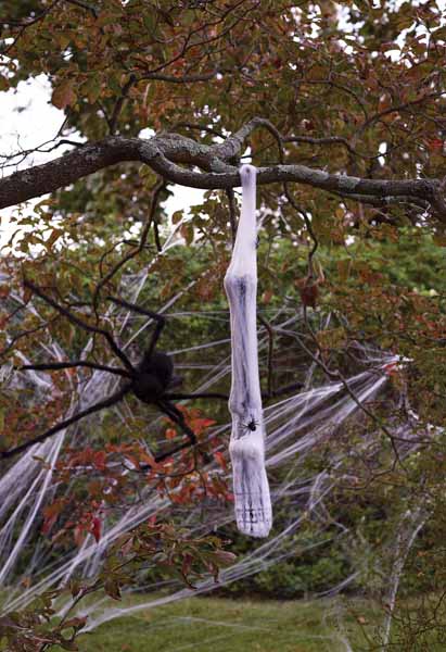 36-Inch Leg and Foot in Spider Cocoon Halloween Prop
