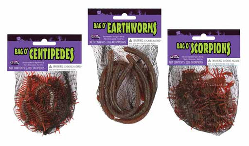 Décorations de vers de terre « Bag O' Bugs », lot de 8