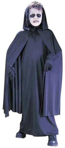 Children's Black Hooded Costume Cape
