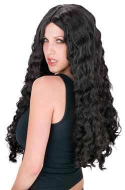 Long & Luscious Black Wig, 24 Inch