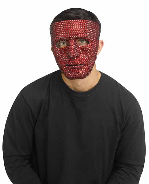 Red Blank Mask with Bling