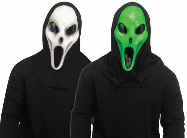 Alien Spawn Grey Light-Up Adult Mask