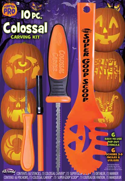 Colossal Pumpkin Carving Kit 60-Piece Floor Display