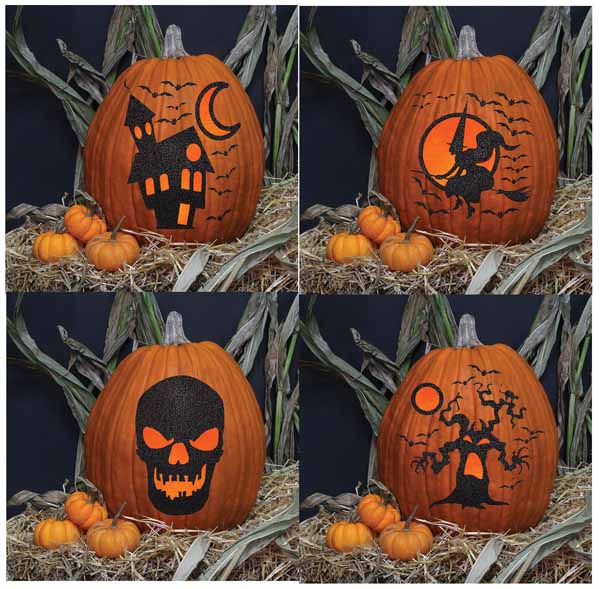 Glitter Stick 'n' Carve Pumpkin Decorating Kit, Assorted Designs