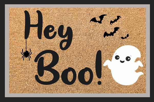 Boo Halloween Door Mat