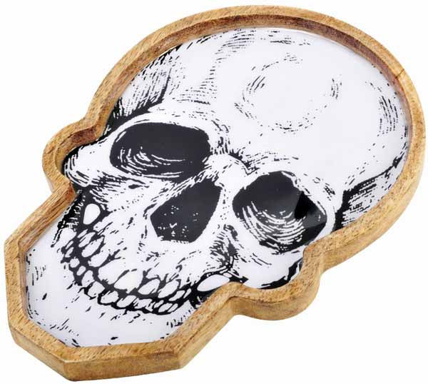 9-Inch Skull Halloween Dish