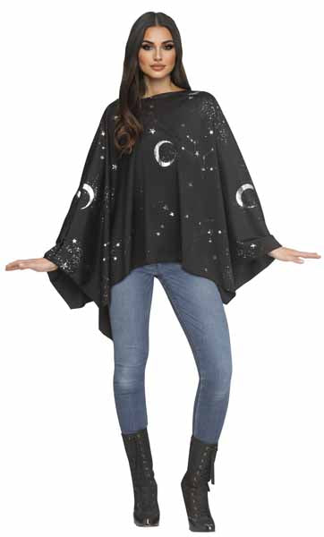 Poncho de costume de sorcière céleste