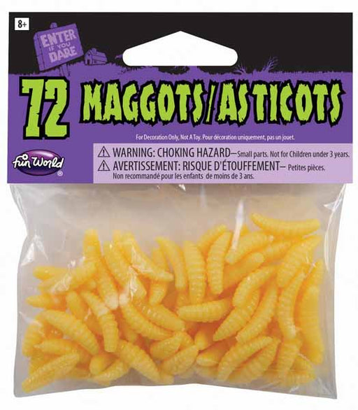 Sachet de fausses asticots décorations d'Halloween, 72 pièces